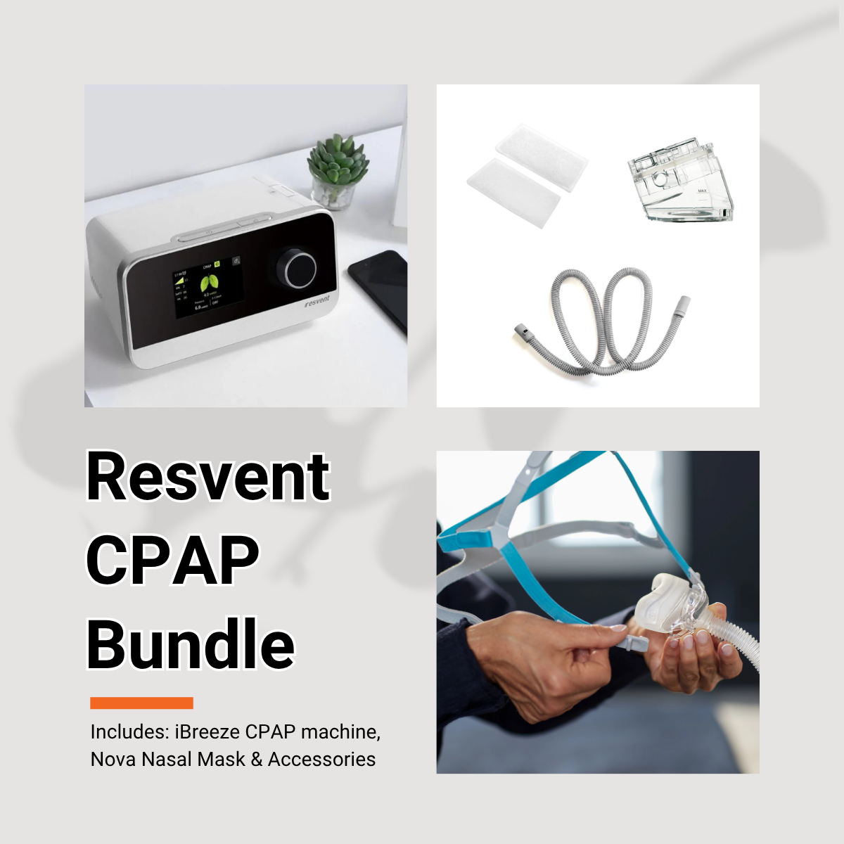 Resvent iBreeze + Nova Nasal Mask Bundle