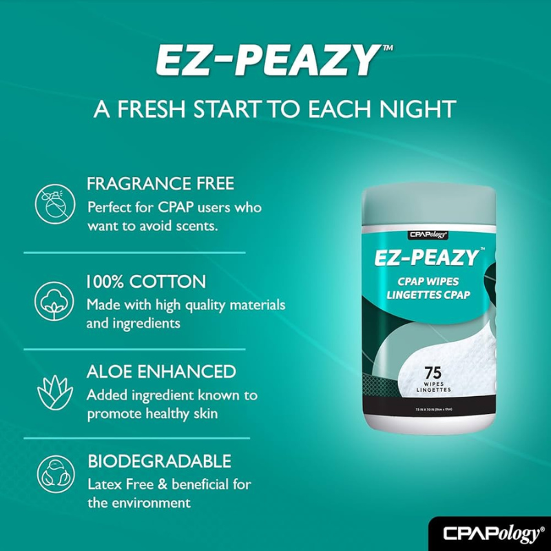 EZ-PEAZY CPAP Wipes 75 Pack