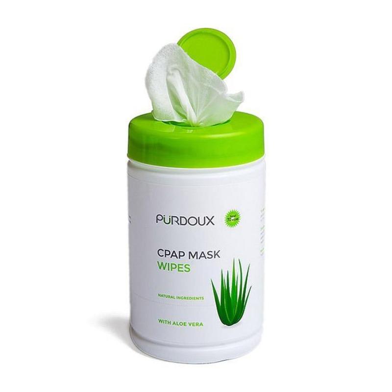 Purdoux CPAP Mask Wipes Unscented Aloe Vera